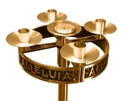  Advent Wreath | 17\" | Brass Or Bronze | Holds 5 Candles 