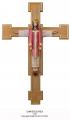  Christ the King/Christus Rex Corpus w/Cross in Linden Wood, 10" - 48"H 
