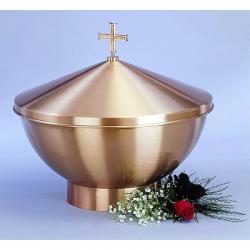  Baptismal Font | 22\" | 11\" Ht | Bronze | Removable Lid With Cross 