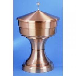  Baptismal Font | 36\" x 32\" | Bronze | Removable Lid With Cross 