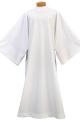  Concelebration Adult/Clergy Alb in Oyster Poly/Rayon - No Hood 