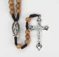  OUR LADY OF GUADALUPE BROWN WOOD CORD ROSARY (10 PC) 