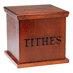  Tithe Box - With Lettering - 11\" Ht 