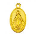  .625" ALUMINUM GOLD PLATED MIRACULOUS MEDAL (100 PC) 