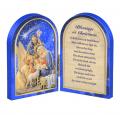  NATIVITY WITH LAMB NATURAL WOOD DIPTYCH 
