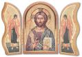  GOLD EMBOSSED CHRIST ALL KNOWING TRIPTYCH 