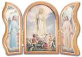  GOLD EMBOSSED OUR LADY OF FATIMA HELP TRIPTYCH 
