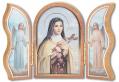  GOLD EMBOSSED ST THERESE TRIPTYCH 