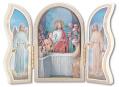  GOLD EMBOSSED WHITE COMMUNION TRIPTYCH 