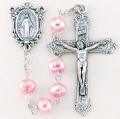  PREMIUM HANDCRAFTED PINK PEARL BEAD GIFT ROSARY 