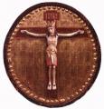  Crucifix Medallion in Linden Wood 