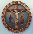  Crucifix Medallion in Linden Wood 