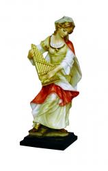  St. Cecilia in Hand-Painted Alabaster, 8.5\"H 
