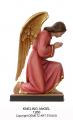  Angel Kneeling Right Statue in Linden Wood, 22" & 30"H 