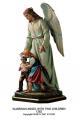  Guardian Angel w/Children Statue in Fiberglass, 48"H 