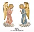  Angels Praying Statues High Relief in Linden Wood - Pair, 30"H 