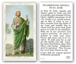  \"Thanksgiving Novena to St. Jude\" Prayer/Holy Card (Paper/100) 