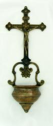  Holy Water Font in Antique Brass, 14\" 