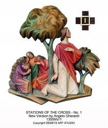  14 Stations/Way of the Cross Scriptural Verison In Linden Wood 