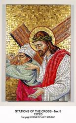  Stations/Way of the Cross in Venetian Mosaic #5 