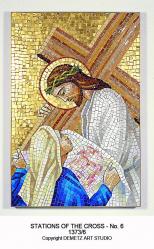  Stations/Way of the Cross in Venetian Mosaic #6 