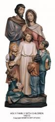  Holy Family w/Children in Fiberglass, 24\" & 48\"H 