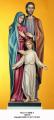  Holy Family Statue in Linden Wood, 36" - 72"H 