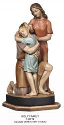  Holy Family Statue in Linden Wood, 36\" & 60\"H 