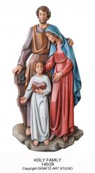  Holy Family 3/4 Relief in Linden Wood, 36\"H 