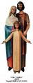  Holy Family Statue 3/4 Relief in Linden Wood, 54" & 60"H 