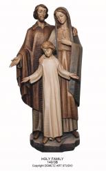  Holy Family Full Round Statue in Linden Wood, 72\"H 