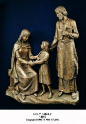  Holy Family Statue - Bronze Metal, 36\"H 