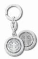  St. BENEDICT SILVER PLATED KEY RING (3 PC) 