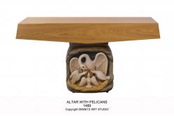  Altar of Sacrifice w/Pelicans in Wood 