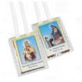  BROWN SCAPULAR WITH PLASTIC CASE & WHITE CORDS (12 PC) 