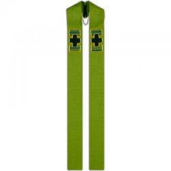  Green Overlay Stole - Omega Fabric 