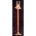  Acolyte Candlestick | 19" | Bronze Or Brass & Oak | 15 Hour Votive 
