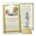  MADONNA AND CHILD AUTO STATUE WITH PRAYER CARD (2 PC) 