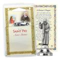  ST. PADRE PIO AUTO STATUE WITH PRAYER CARD (2 PC) 