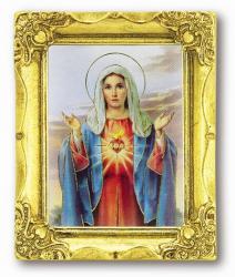  IMMACULATE HEART OF MARY ANTIQUE GOLD FRAME 