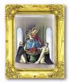  O.L. OF THE ROSARY ANTIQUE GOLD FRAME 