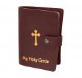  MAROON GOLD STAMPED LEATHERETTE CARD HOLDER 