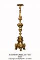  Paschal Candlestick - Baroque Style w/Gold Leaf In Wood 
