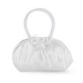  WHITE SATIN CHALICE BROCADE PURSE WITH BOW 