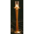  Acolyte Candlestick | 18" | Bronze Or Brass With Oak | 15 Hour Votive 