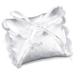 WHITE BROCADE FIRST COMMUNION CHALICE ROSARY CASE 