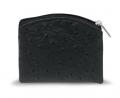  BLACK OSTRICH SKIN PATTERN ROSARY POUCH (6 PC) 