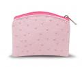  PINK OSTRICH SKIN PATTERN ROSARY POUCH (6 PC) 