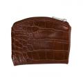  BROWN CROCODILE SKIN PATTERN ROSARY POUCH (2 PC) 