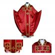  Medieval Motif Priest Chasuble w/Embroidered Stones (Silk) 